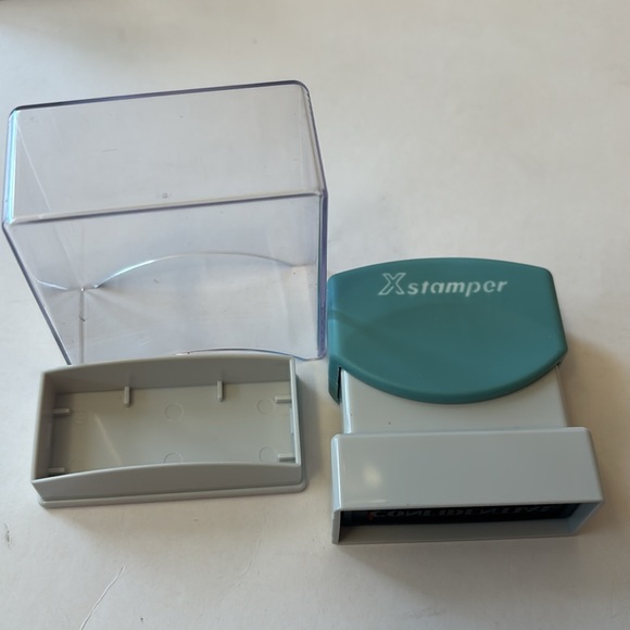 XStamper self inking stamps blue and red ink X-Stamper self inking office stamps - Picture 6 of 15